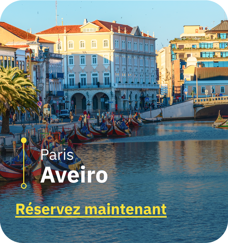 Paris → Aveiro Réservez maintenant