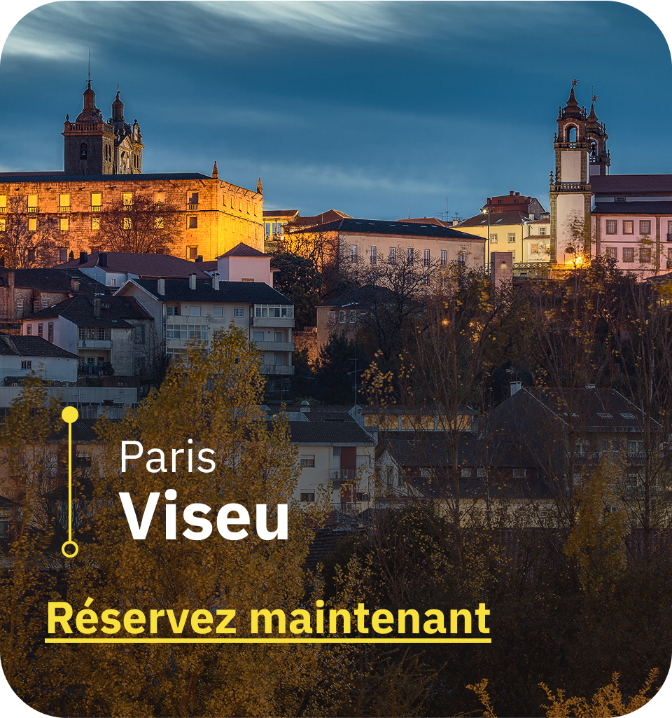 Paris → Viseu Réservez maintenant